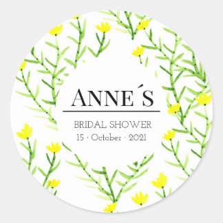 Aangepaste Elegant Vrijgezellenfeest Floral Bohemi Ronde Sticker