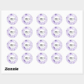 Aangepaste Elegant Vrijgezellenfeest Floral Bohemi Ronde Sticker (Vel)