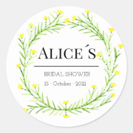 Aangepaste Elegant Vrijgezellenfeest Floral Bohemi Ronde Sticker