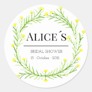 Aangepaste Elegant Vrijgezellenfeest Floral Bohemi Ronde Sticker
