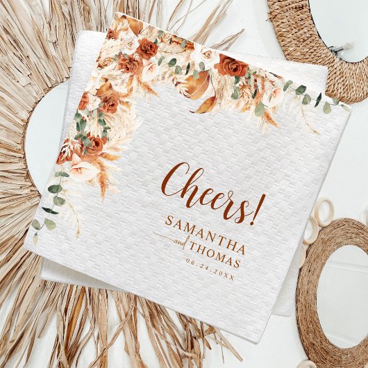 Aangepaste Elegant Waterverf Floral Wedding Servet