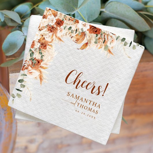 Aangepaste Elegant Waterverf Floral Wedding Servet