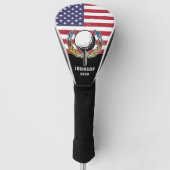Aangepaste Elegante Amerikaanse vlag Golf Design Golfheadcover (Voorkant)