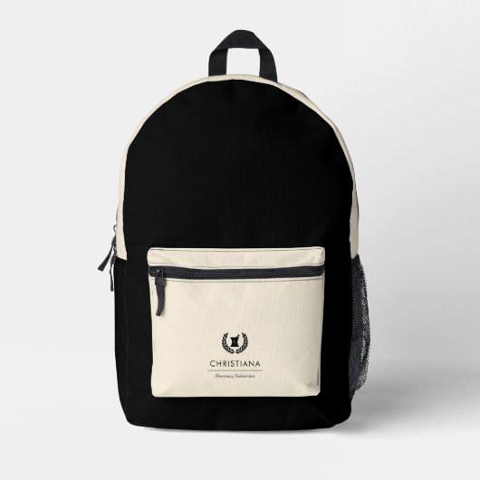 Aangepaste Elegante Apotheker Apotheek Tech Person Bedrukte Rugzak (Voorkant)