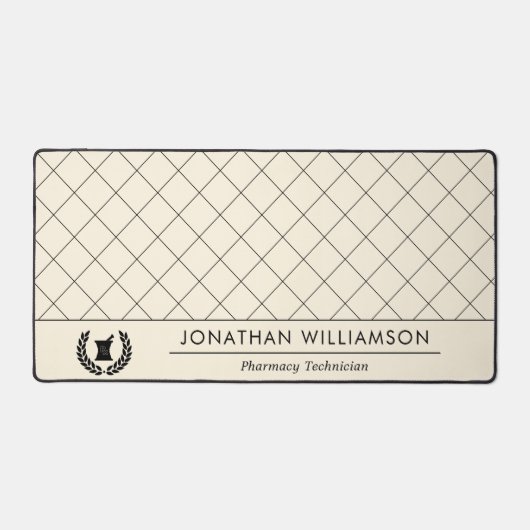 Aangepaste Elegante Apotheker Apotheek Tech Person Bureaumat (Voorkant)