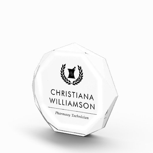 Aangepaste Elegante Apotheker Apotheek Tech Person Fotoblokken (Rechts)