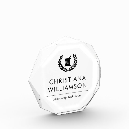 Aangepaste Elegante Apotheker Apotheek Tech Person Fotoblokken (Links)