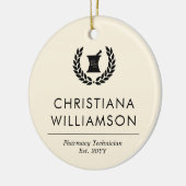 Aangepaste Elegante Apotheker Apotheek Tech Person Keramisch Ornament (Links)