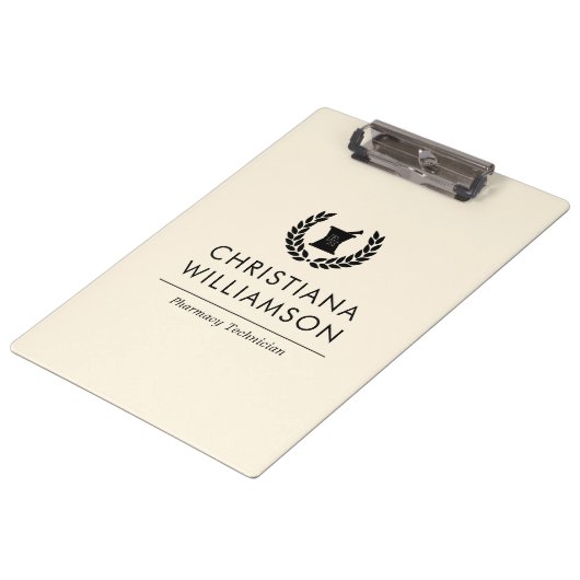 Aangepaste Elegante Apotheker Apotheek Tech Person Klembord (Gekanteld)