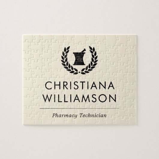 Aangepaste Elegante Apotheker Apotheek Tech Person Legpuzzel (Horizontaal)
