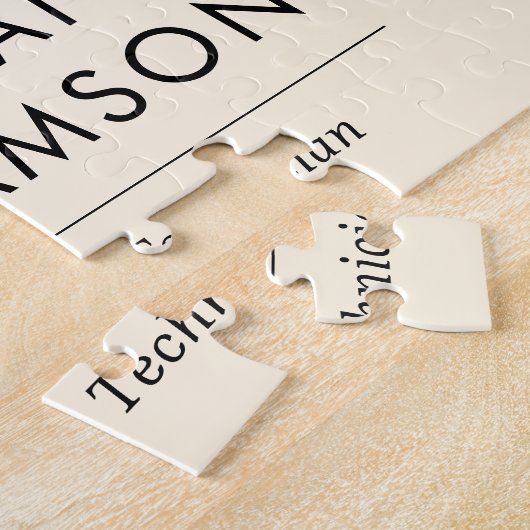 Aangepaste Elegante Apotheker Apotheek Tech Person Legpuzzel (Zijkant)