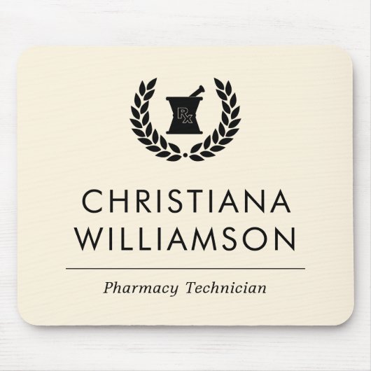 Aangepaste Elegante Apotheker Apotheek Tech Person Muismat (Voorkant)