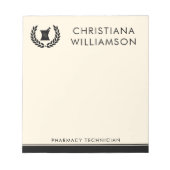 Aangepaste Elegante Apotheker Apotheek Tech Person Notitieblok (Voorkant)