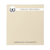 Aangepaste Elegante Apotheker Apotheek Tech Person Notitieblok (Voorkant)