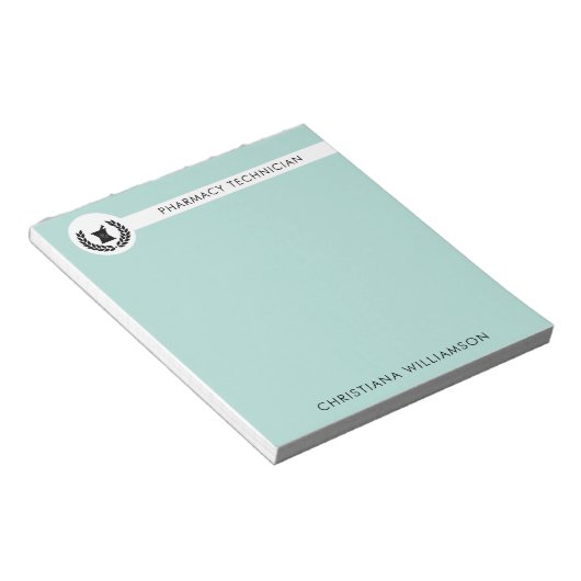 Aangepaste Elegante Apotheker Apotheek Tech Person Notitieblok (Schuin)