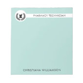 Aangepaste Elegante Apotheker Apotheek Tech Person Notitieblok (Voorkant)