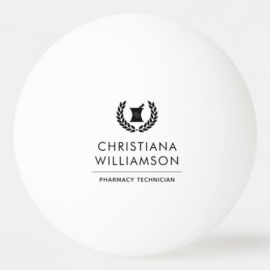 Aangepaste Elegante Apotheker Apotheek Tech Person Pingpongbal (Achterkant)