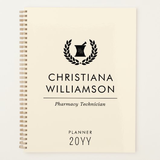 Aangepaste Elegante Apotheker Apotheek Tech Person Planner (Voorkant)