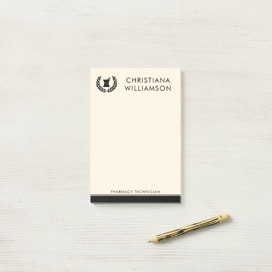 Aangepaste Elegante Apotheker Apotheek Tech Person Post-it® Notes (Op bureau)