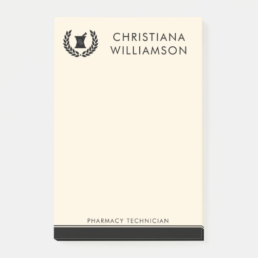 Aangepaste Elegante Apotheker Apotheek Tech Person Post-it® Notes (Voorkant)
