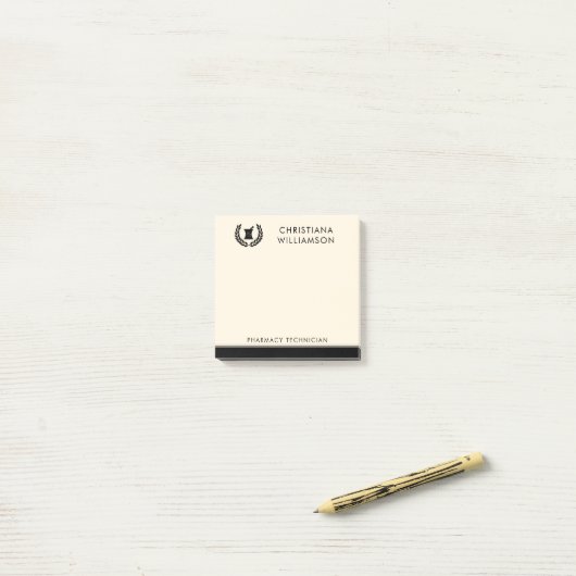 Aangepaste Elegante Apotheker Apotheek Tech Person Post-it® Notes (Op bureau)
