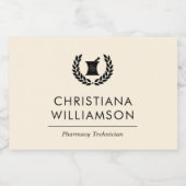 Aangepaste Elegante Apotheker Apotheek Tech Person Sparkling Wijnetiket (Enkel label)