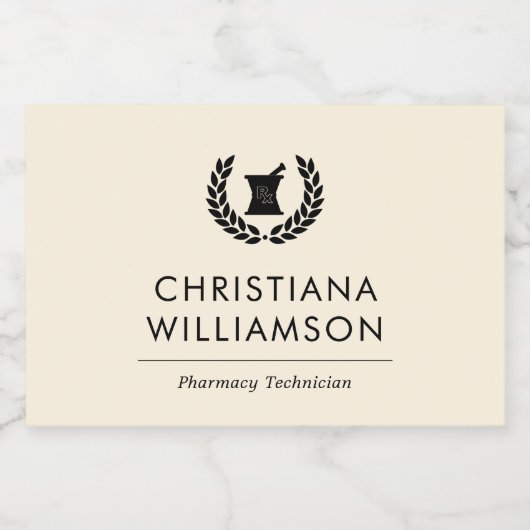 Aangepaste Elegante Apotheker Apotheek Tech Person Sparkling Wijnetiket (Enkel label)