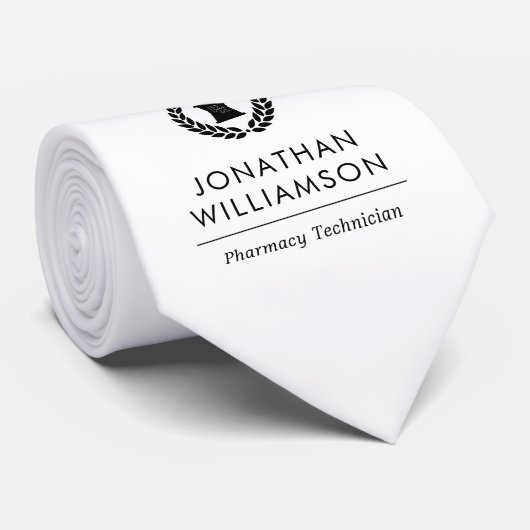 Aangepaste Elegante Apotheker Apotheek Tech Person Stropdas (Opgerold)