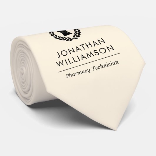 Aangepaste Elegante Apotheker Apotheek Tech Person Stropdas (Opgerold)