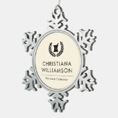 Aangepaste Elegante Apotheker Apotheek Tech Person Tin Sneeuwvlok Ornament (Rechts)