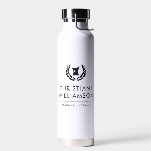 Aangepaste Elegante Apotheker Apotheek Tech Person Waterfles (Links)