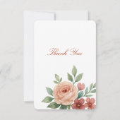 Aangepaste Elegante Aquarel Rouw Dankkaart Bedankkaart (Achterkant)