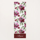 Aangepaste Elegante Bloemen Yoga Mat (Achterkant)