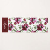 Aangepaste Elegante Bloemen Yoga Mat (Voorkant (horizontaal))