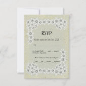 Aangepaste elegante bloemengouden RSVP-kaart voor RSVP Kaartje (Voorkant)