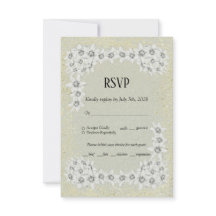 Aangepaste elegante bloemengouden RSVP-kaart voor