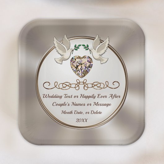 Aangepaste, elegante Borden voor weddenschappen, a Papieren Bordje