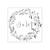 AANGEPASTE ELEGANTE BOTANISCHE BLADERWERK CIRKELBR RUBBERSTEMPEL (Afrduk)