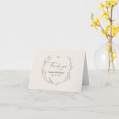 Aangepaste Elegante Botanische Krans Bruiloft Beda Kaart (Gele Bloem)