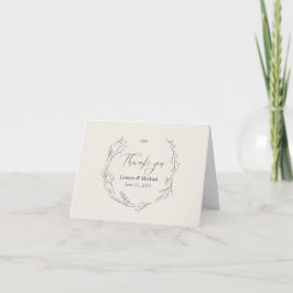 Aangepaste Elegante Botanische Krans Huwelijk Beda Kaart