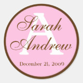 Aangepaste Elegante Bruiloft Stickers (Voorkant)