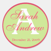 Aangepaste Elegante Bruiloft Stickers (Voorkant)