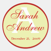 Aangepaste Elegante Bruiloft Stickers 2 (Voorkant)