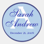 Aangepaste Elegante Bruiloft Stickers 3 (Voorkant)