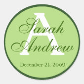 Aangepaste Elegante Bruiloft Stickers 4 (Voorkant)