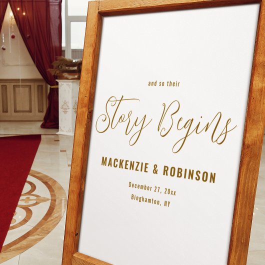 Aangepaste Elegante bruiloft Welkom Modern verhaal Acryl Bord