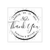 AANGEPASTE ELEGANTE CIRKEL SCHATTIGE HART ELEGANT RUBBERSTEMPEL (Afrduk)