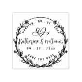 AANGEPASTE ELEGANTE CIRKEL SCHATTIGE HART ELEGANTE RUBBERSTEMPEL (Afrduk)