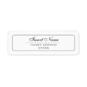Aangepaste Elegante Duidelijke Huwelijk Etiket (Voorkant)