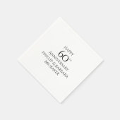 Aangepaste Elegante Eenvoudige 60ste Jubileum Part Servet (Hoek)